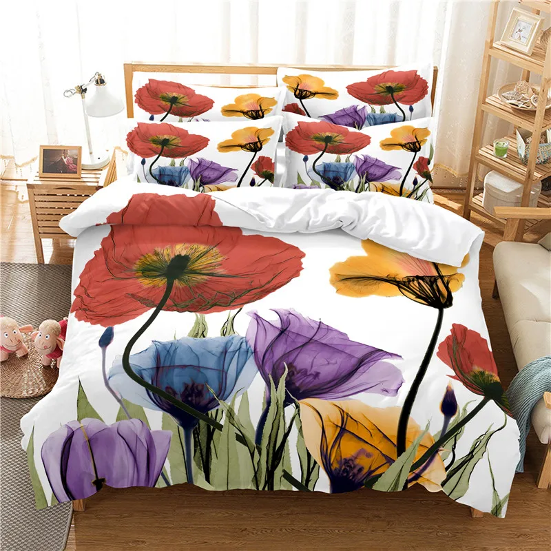 Flowers Bedding Set Duvet Cove - Linen Duvet Cover recension och pris