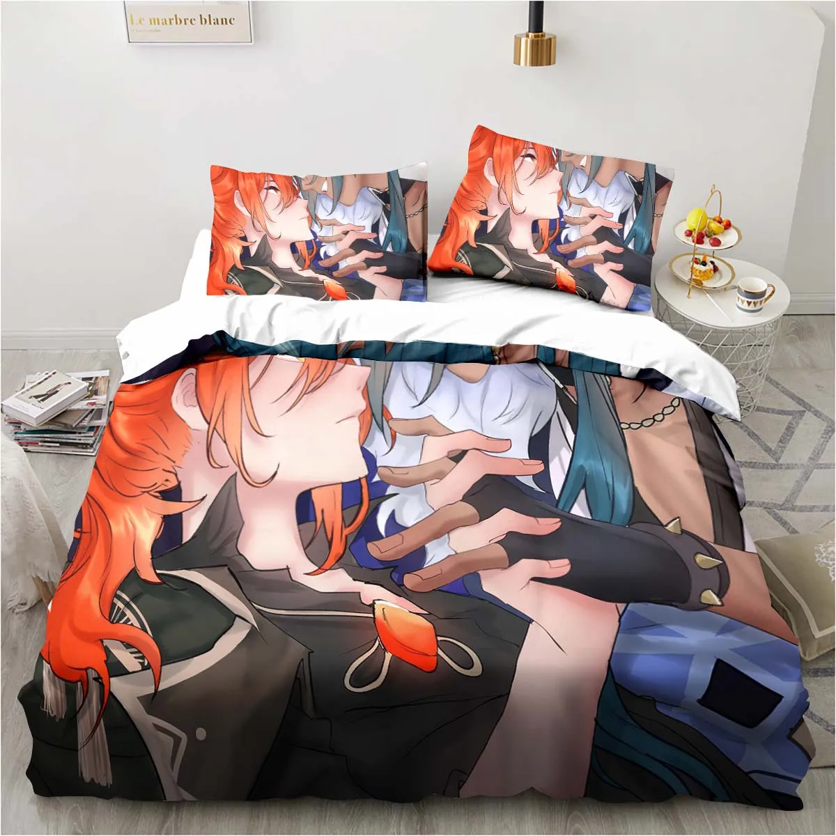 Cartoon Anime Genshin Impact G - Linen Duvet Cover recension och pris