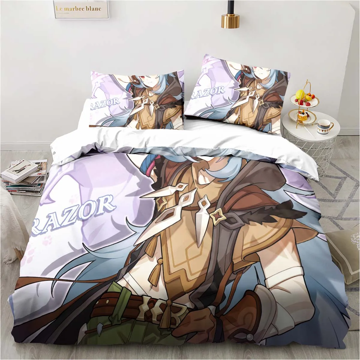 Cartoon Anime Genshin Impact G - Linen Duvet Cover recension och pris