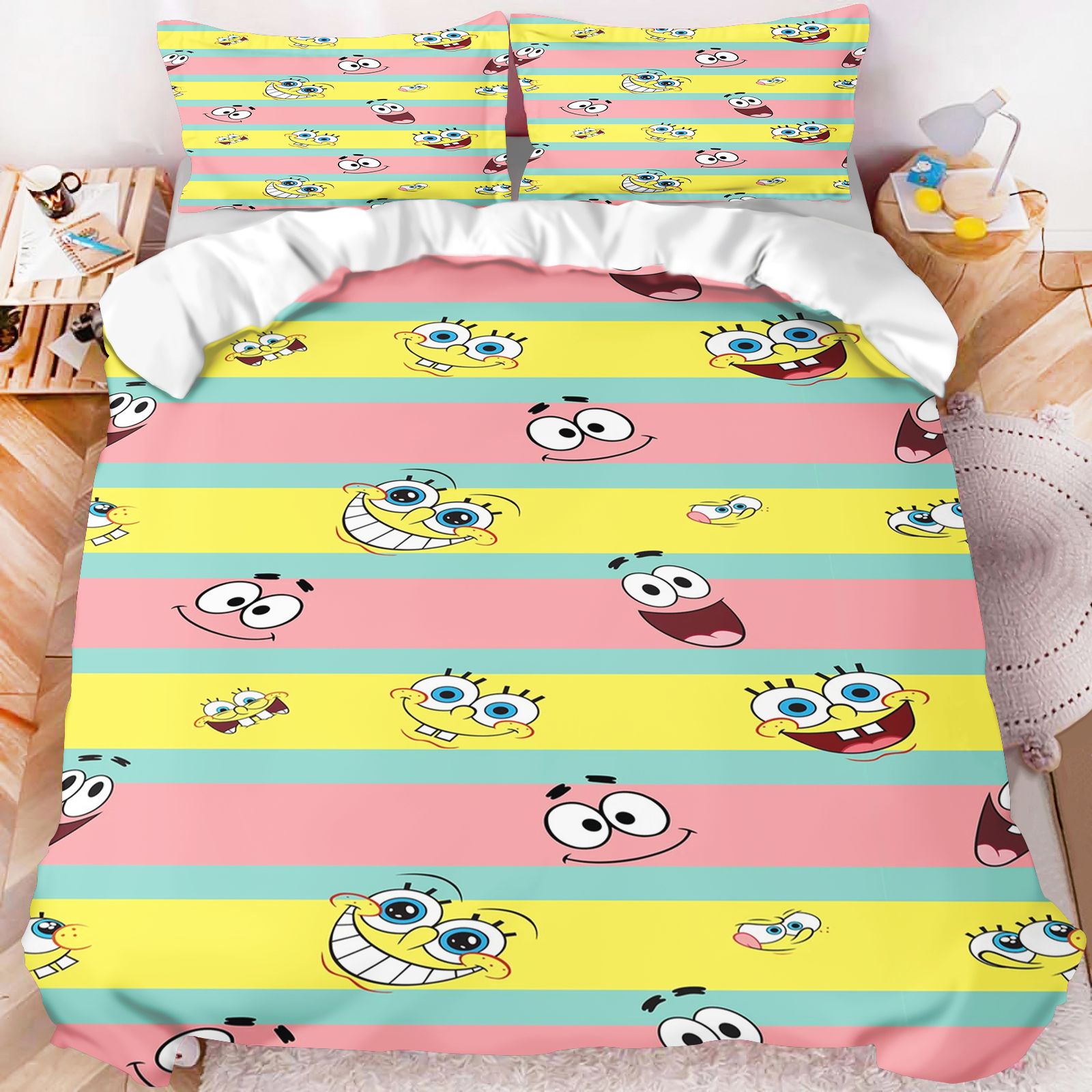 SpongeBob SquarePants All Char - Linen Duvet Cover recension och pris