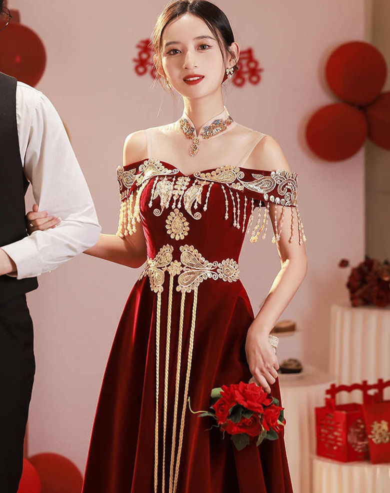 Chinese Style Toast Dress Brid - Luxury Lifestyle For Women recension och pris
