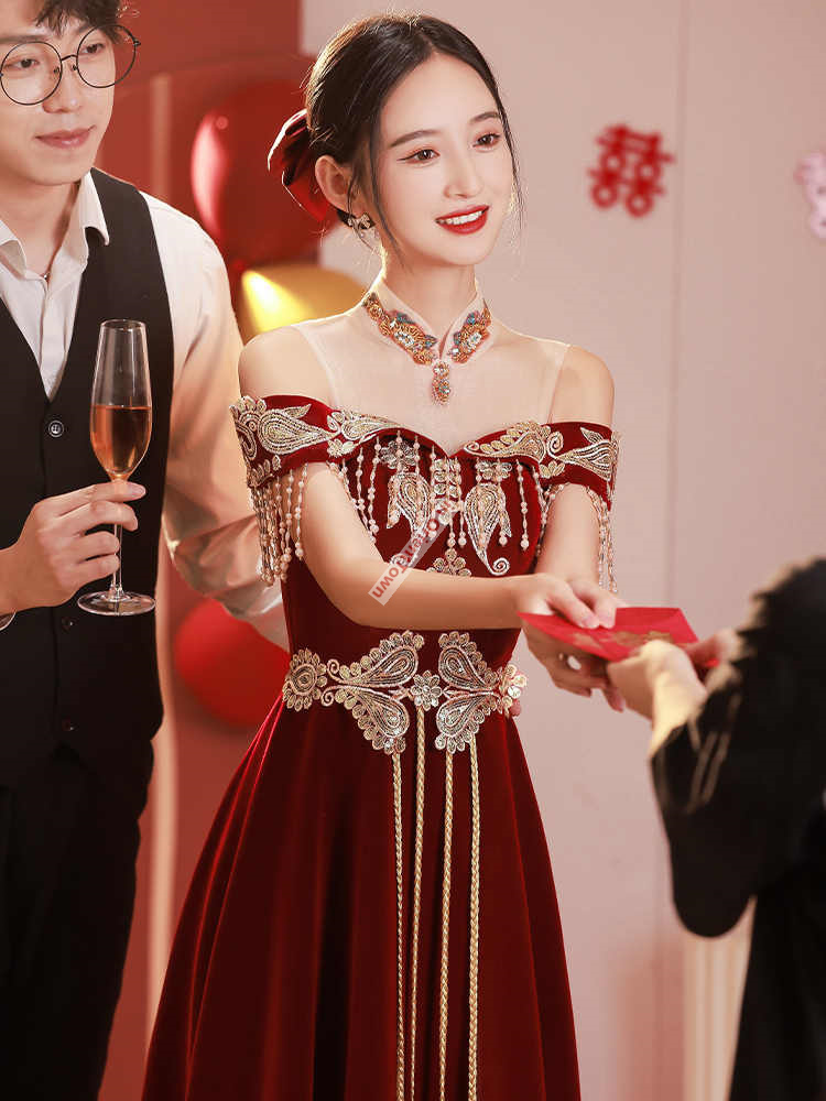 Chinese Style Toast Dress Brid - Luxury Lifestyle For Women recension och pris