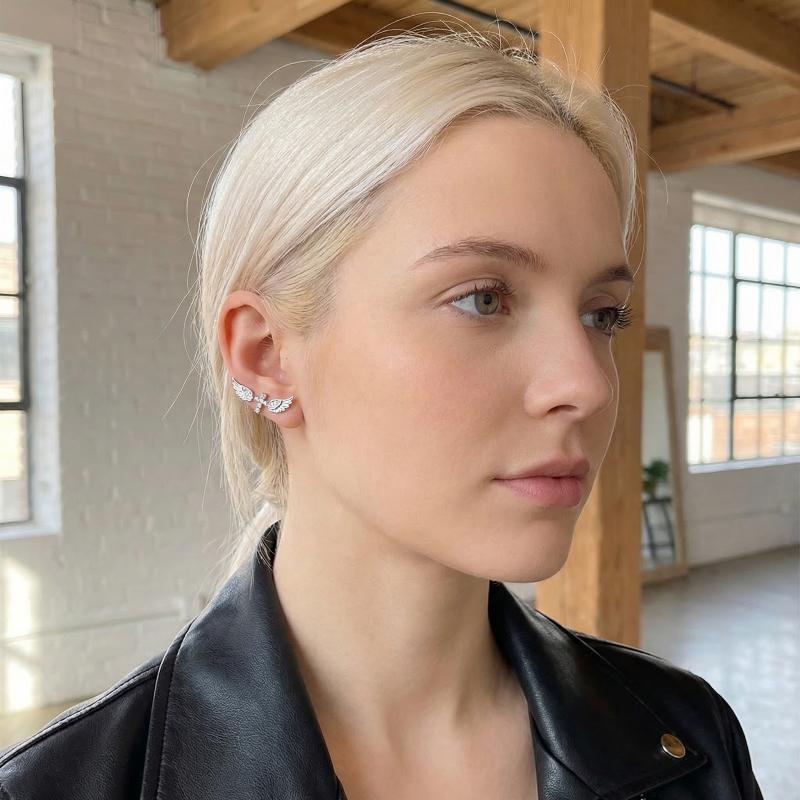 Angel Wings Cross Earrings Lux - Luxury Lifestyle For Women recension och pris