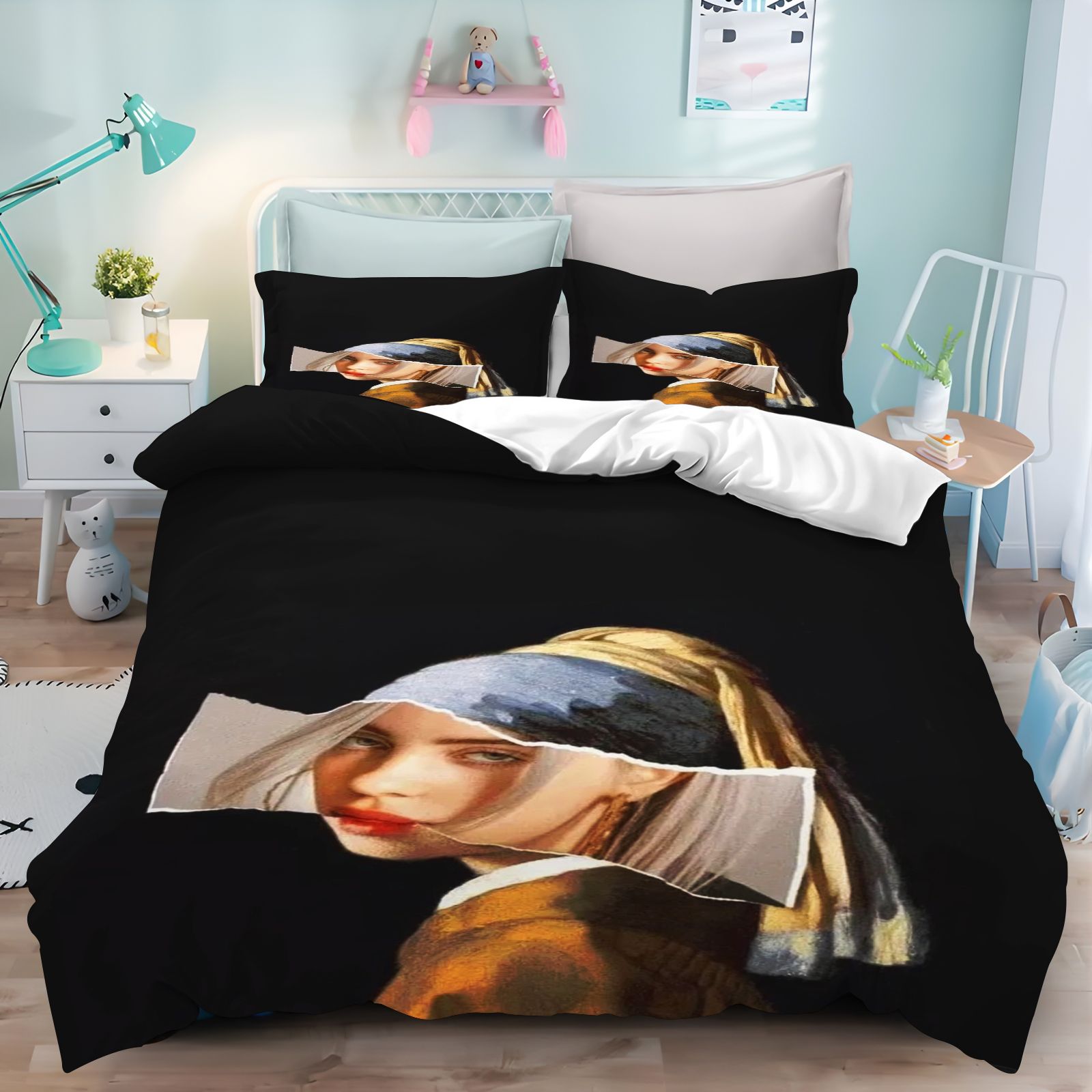 Billie Eilish Bedding Set 3D P - Linen Duvet Cover recension och pris