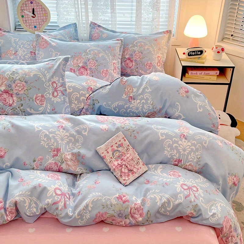4pc Pastoral Bedding Set Soft  - Linen Duvet Cover recension och pris