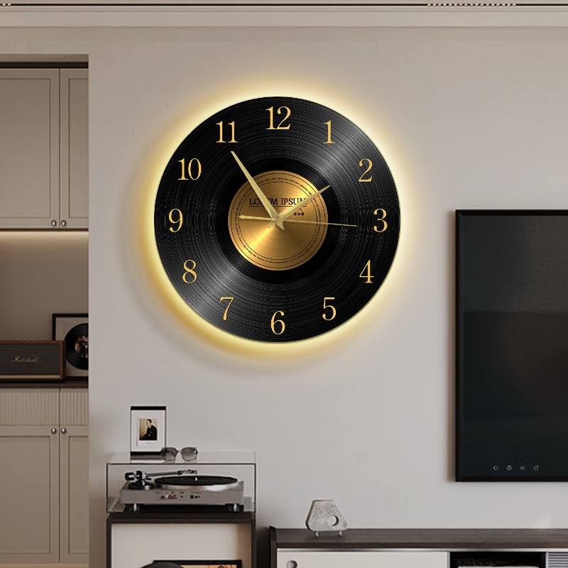 Vintage Wall Clock with Light  - Luxury Lifestyle Living recension och pris